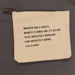 Marilyn Monroe Quote Zipper Canvas Bag